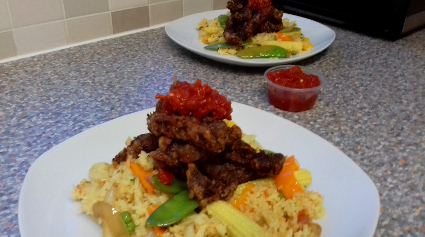 Chilli Beef with Special Fried Rice recipe
