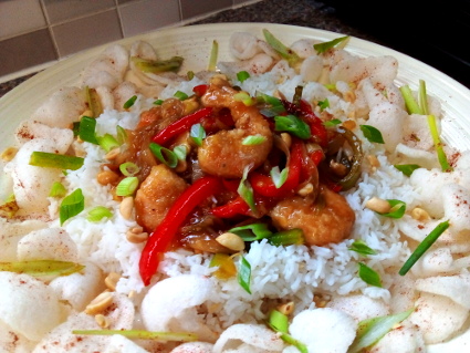 Kung Pao Shrimps recipe, eat well on universal credit